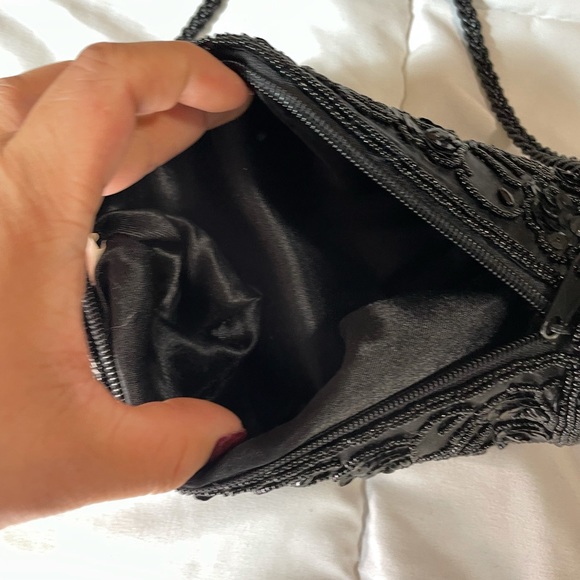 Vintage Evening Bag Black Beaded Small - Picture 9 of 9